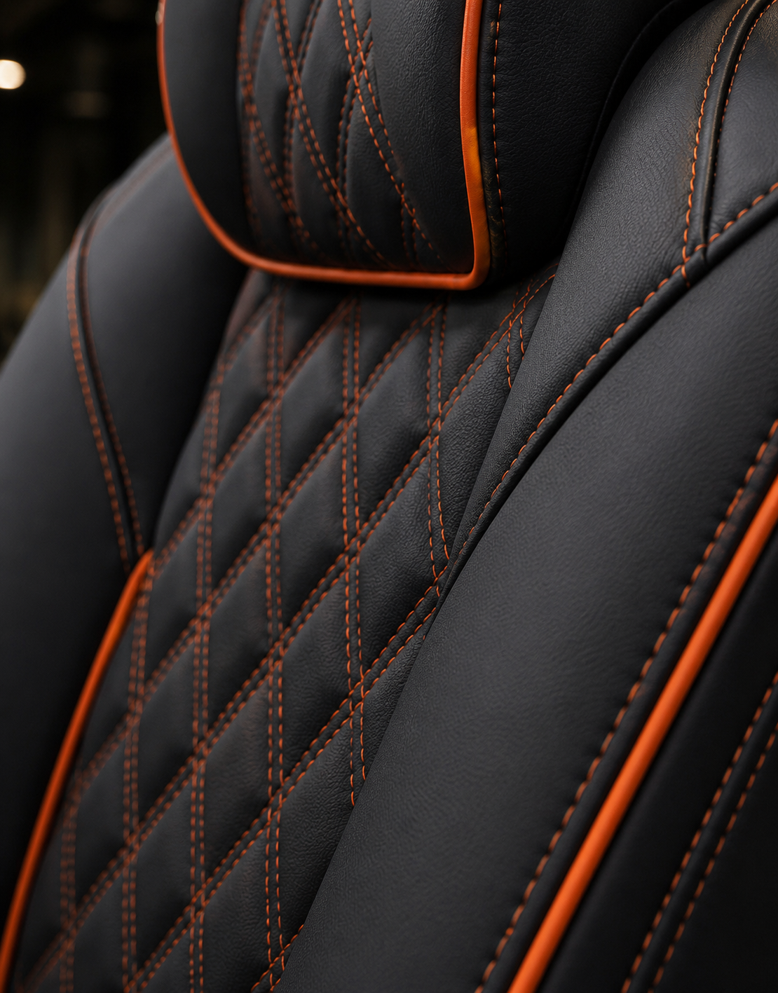 Contrast Diamond Stitching